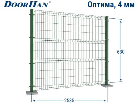 Купить 3D заборную секцию ДорХан 2535×630 мм в Кропоткине от 1058 руб.